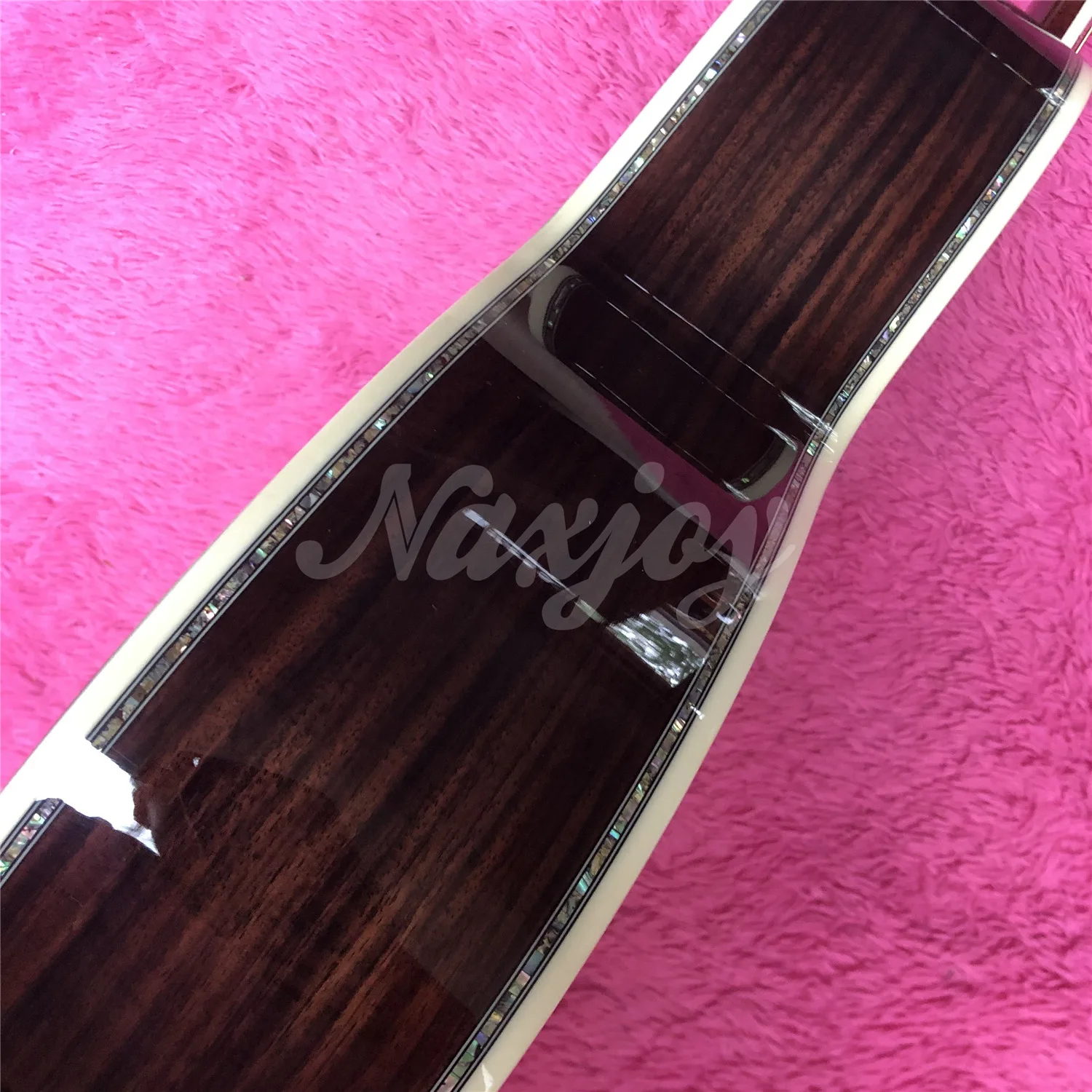 41 Inches Full Solid Wood Acoustic Guitar Yellow Spruce Abalone Ebony Fingerboard Guitarra