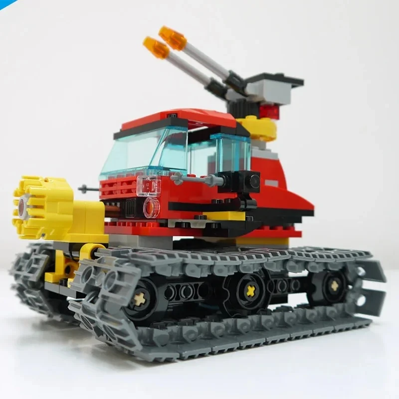 Kompatybilne zestawy MOC Seria Miejska Klocki Konstrukcyjne Śnieżny Ciężarówka Śnieżna z Łopatą Zimowa Ciężarówka Gąsienicowa Zabawki dla Dzieci Prezenty do Składania 60222