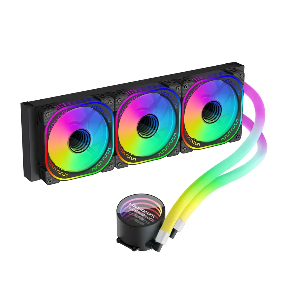 RGB AIO Liquid CPU Cooler 360mm Radiator 12V Rated 3Pin Power Interface CE Certified Cooling Fan for Computer Systems