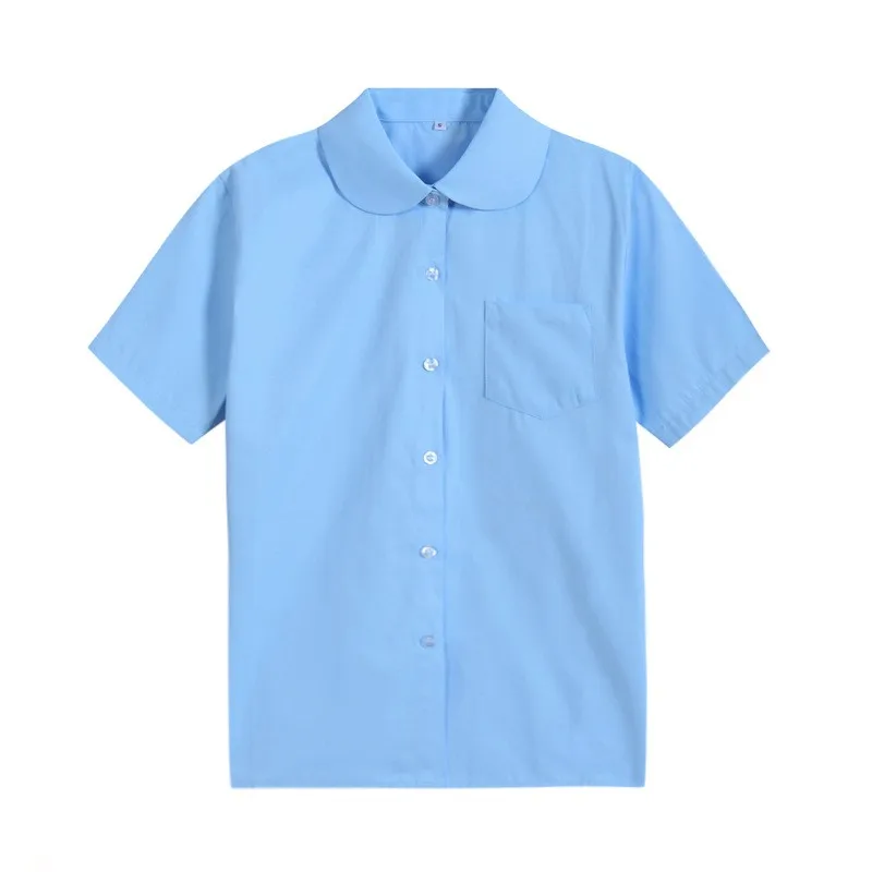 Azul ort Sve redondo Ne irt Escuela Japonesa orm JK orm Algodón No ligero Verano Faion Irt de mujer