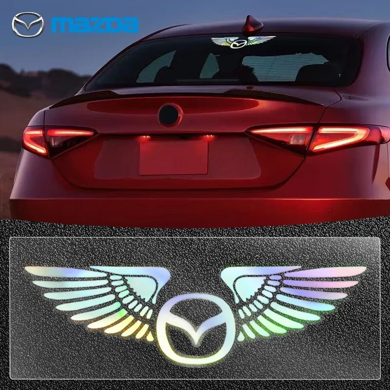 Car Colorful Laser Angel Wing Body Windshield Stickers For Mazda 3 Alexa CX4 CX5 CX8 2 3 6 DJ BL BM GJ CX-5 CX5 CX-3 CX3 CX9 CX7