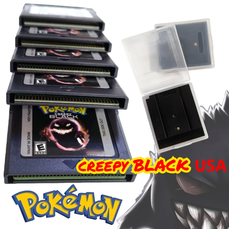 

GBC16 Bit Video Game Console Card Pokemon Creepy Black GBC Game Cartridge USA English Language for GBC/GBA