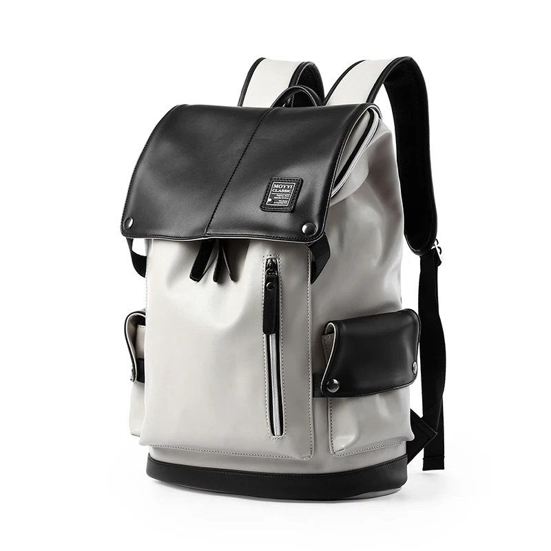 

2024 Lether Men Backpack Vintage For Teenager Laptop PC Portable Bags Designer Boys Travel Backpack Thin School Luxury Mochila
