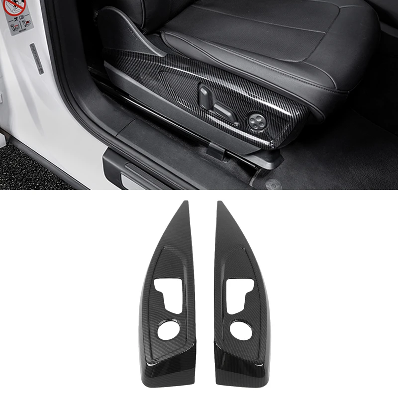 For Audi Q5 FY 2018 2019 2020 2021 Car Styling Interior Door Window Handle Panel Strips Cover Trim Carbon Fiber ABS