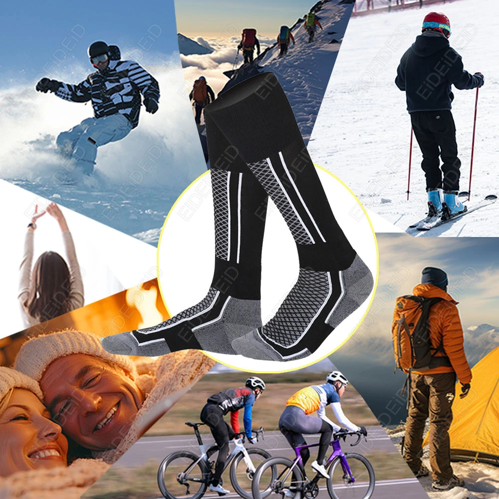 Thickened Thermal Ski Non-slip Socks For Men Super Thick Hiking Socks Winter Men Women Warm Ski Socks Thicker Sports socks EID