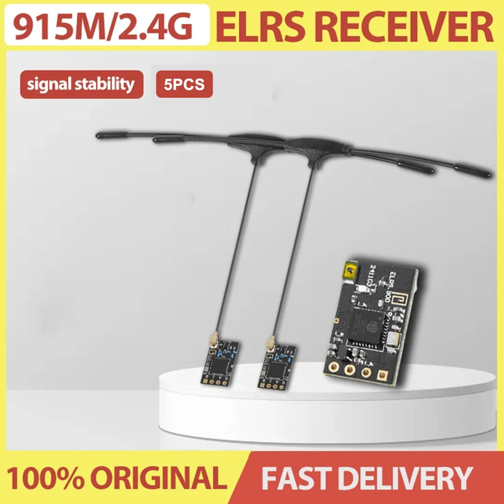 

Receiver ELRS 915MHz/2.4G NANO Receiver Rc with T type Antenna Support Wifi upgrade for RC FPV Traversing Drones Parts