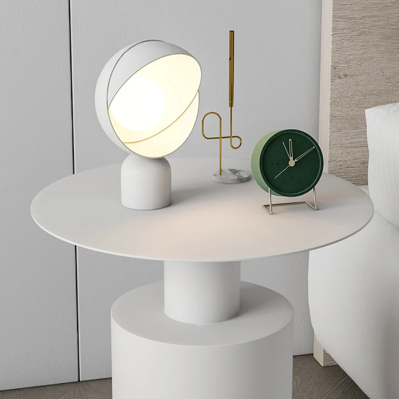 FULLOVE Nordic Style Bedside Tables Modern Minimalist Bedroom Round Creative Cupboard Light Luxury Iron Small Desk Dropshipping