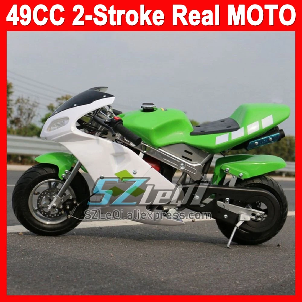 49CC 50CC Mini Motorcycle 2 Stroke Mountain Gasoline Pocket Bike Off-Road Superbike Buggy Small MOTO Bikes Kid Racing Motorbike