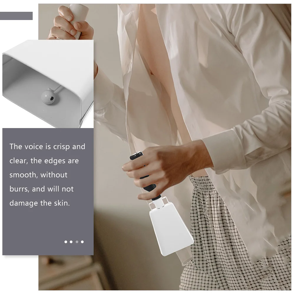 

2Pcs Cowbell Handled Metal ABS Musical Instrument for Kids Music Learning Rhythm Development Clear Crisp Sound