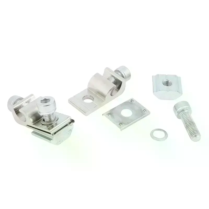 5/10pcs Solar Mounting System Grounding Clip Lug Bracket Clamps Photovoltaic Support Parts Solar