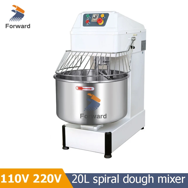 

Industrial 110V 220V Big Bowl 20L Food Dough Processor Mixer Spiral Dough Mixer 10KG For Bakery Bread