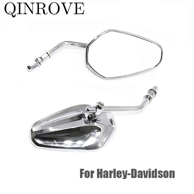 

For Harley Davidson Sportster 883 Iron Heritage Softail Breakout Aluminum Motorcycle Rearview Mirror Clear Side Convex Mirrors
