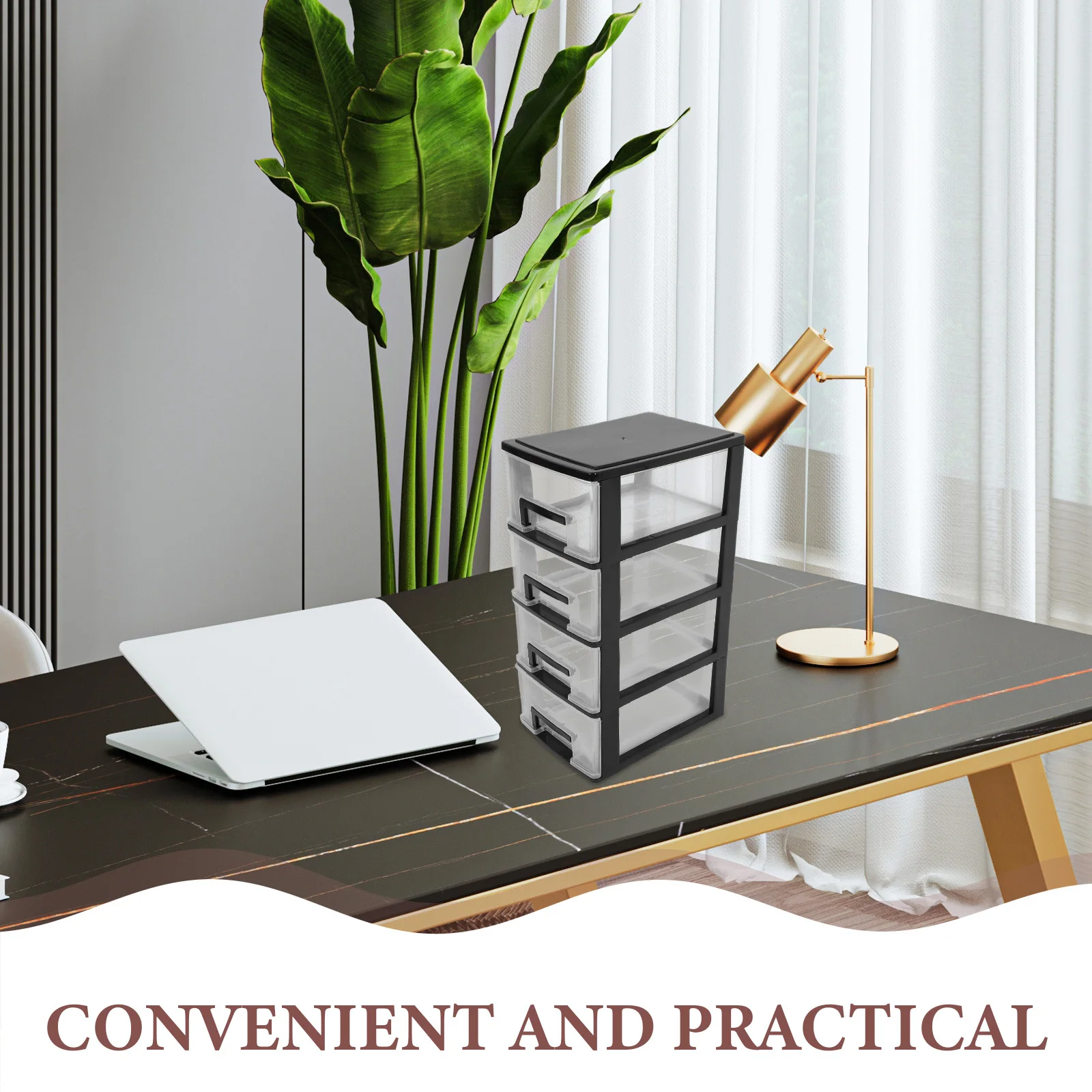 4단 플라스틱 서랍형 수납장 휴대용 다기능 방진 케이스 데스크탑 정리함 잡화 보관함