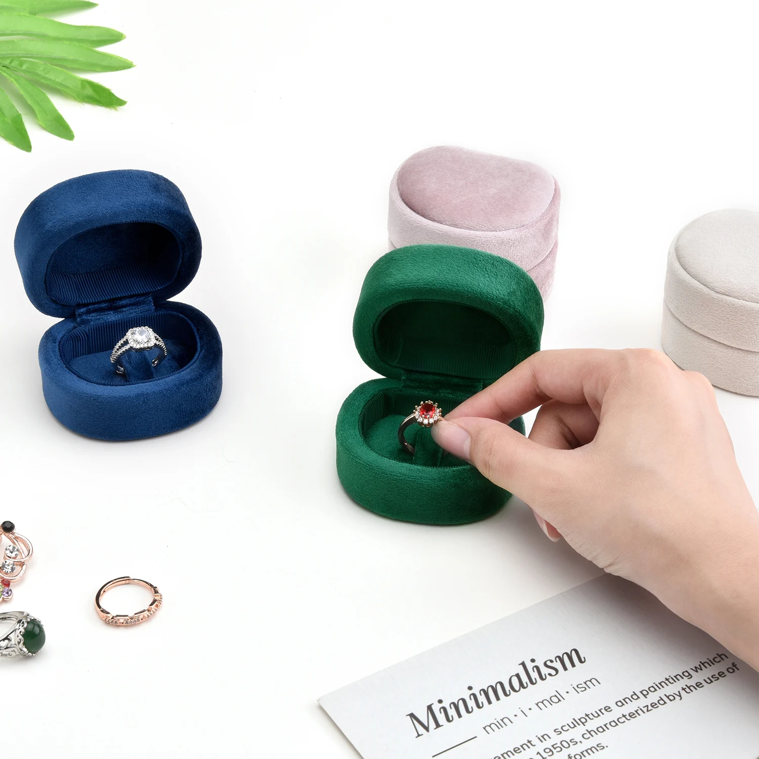 Mini Portable Ring D-Shaped Box A great gift for couples Perfect for families or travel Mini Delicate Engagement Ring Box