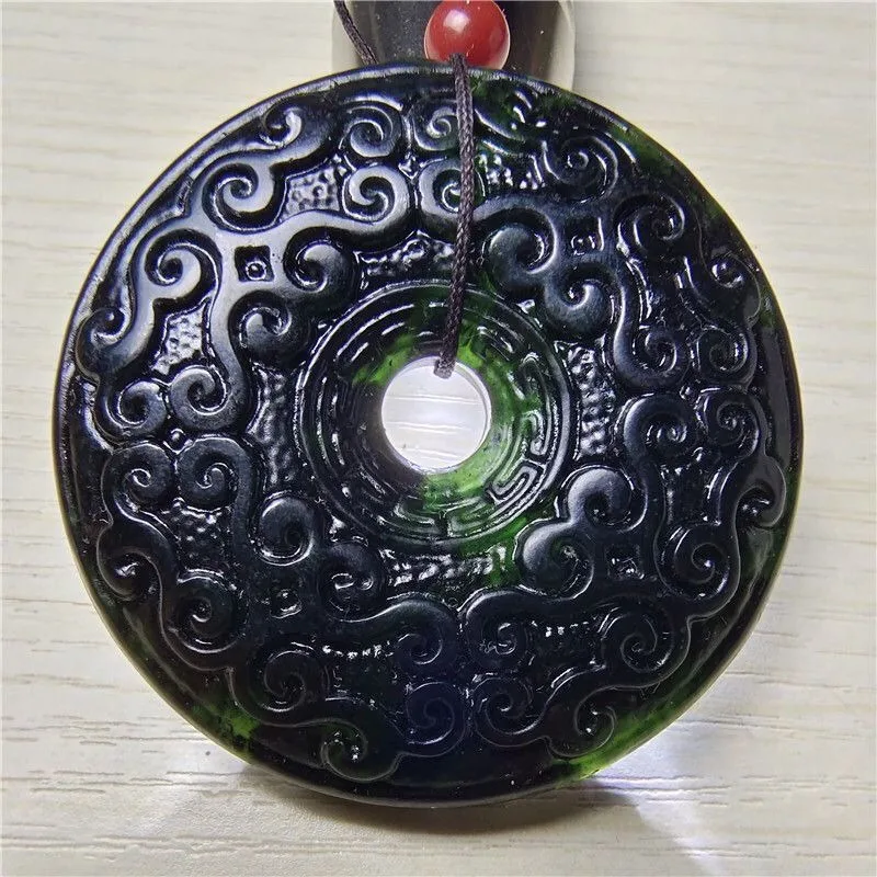 Ожерелье с подвеской из натуральной медицины King Shi Xiangyun Ping An с пряжкой, подвеска из древнего нефрита