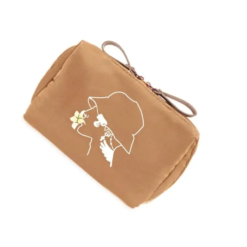 D46D Tas perlengkapan mandi dicetak tas makeup travel tas kosmetik tas penyimpanan estetika tas yang indah untuk wanita