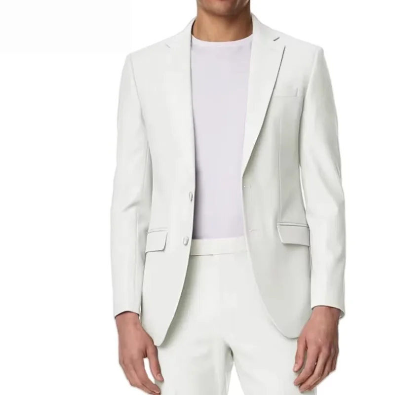 

"Premium Men's 2-Piece Slim Fit Suit Set | Custom Tailored Wedding/Prom/Business Suit (Jacket+Pants+Tie) - Modern Formal Evening