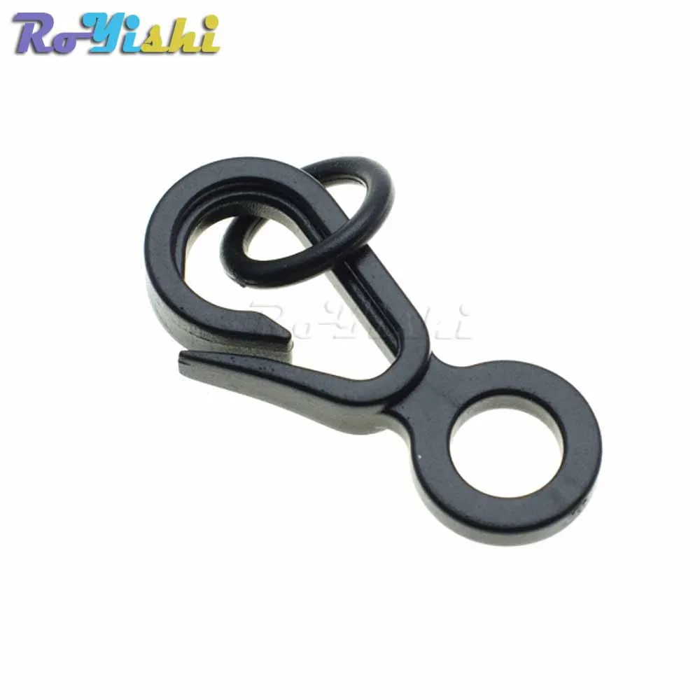 10pcs/pack Black Plastic Snap Hooks With O ring for Bag Belts Straps Clasp Backpack Garment Accessories