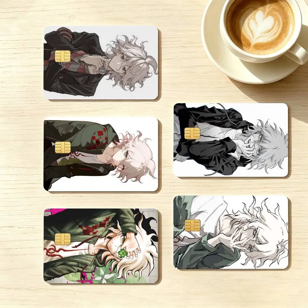 Game Danganronpa Nagito Komaeda  Credit Card HD Stickers Small Chip Waterproof Sticker Game Card Decal Gift