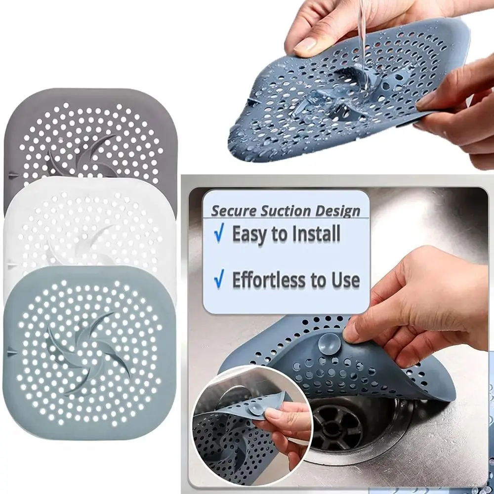with Suction Cups Drain Cover with TPR Material Household Use Hair Catcher Easy to Clean Shower Drain Strainer Protector
