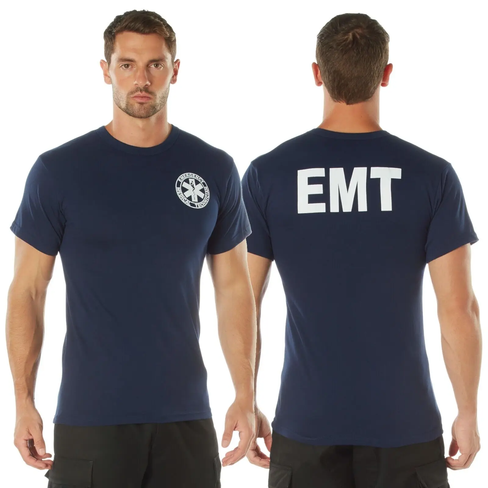 

EMT Issue Emergency Medical Technician Двусторонняя футболка с коротким рукавом Повседневная мужская футболка из 100% хлопка