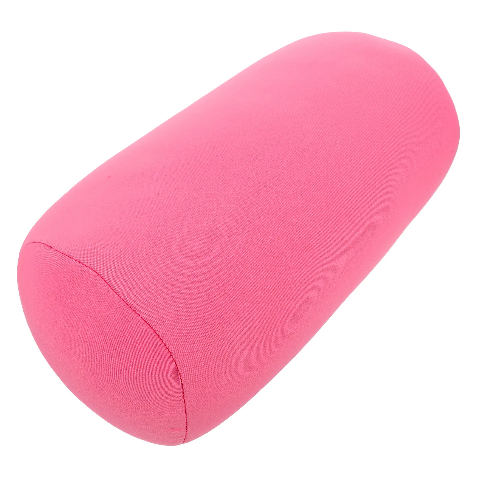 Microbead Bolster Tube Pillow Pink Neck Lumbar Support Soft Cylindrical Pillow for Travel Bed Office Use Cylinder Shaped Pillows