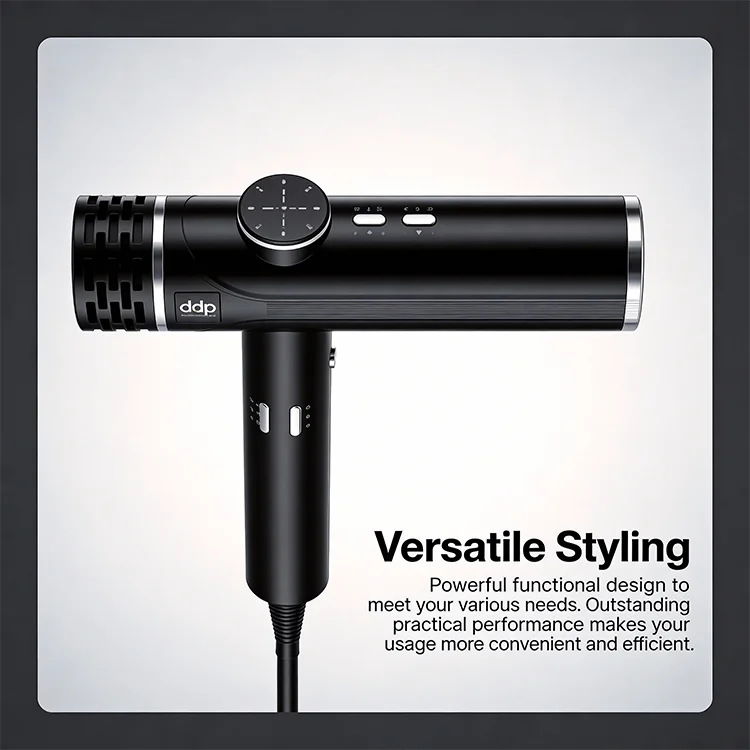 

Ionic LED Screen Hair Dryer With 11000rpm Brushless Motor Plastic Diffuser Nozzle Hot Heat Setting For Salon & Household Hotels