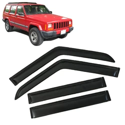Window Visor for Jeep Cherokee 4-DOOR 1984-1995 1996 1997 1998 1999 2000 2001 Wind Deflectors Rain Guards Door Visor Vent Shades