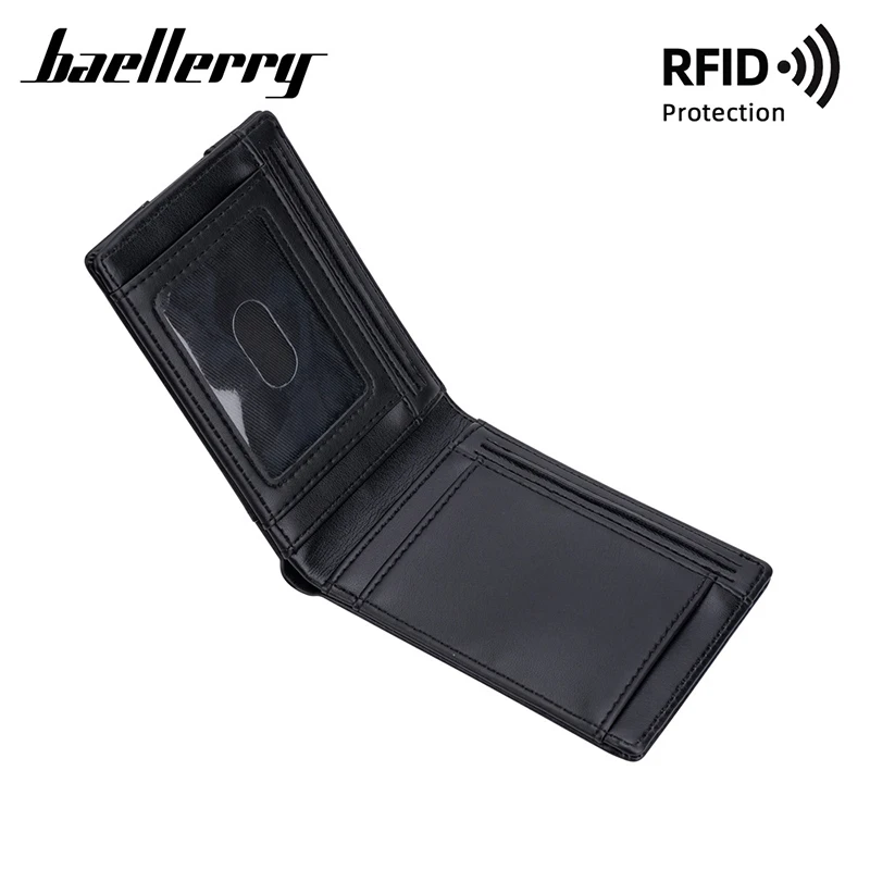 Carteira RFID mini slim para homens, titular do cartão da fibra do carbono, gravura livre do nome, bolsa masculina, suporte da foto, clipes simples do cartão, novo