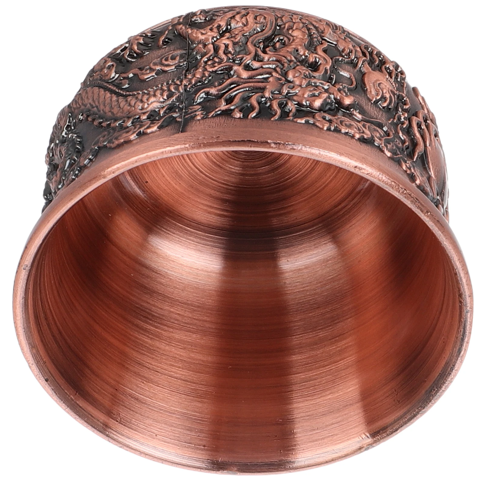 

Chinese Bronze Tea Cup Dragon Engraving Small Vintage Style Ideal for Gongfu Tea Set Decorative Teacup for Home