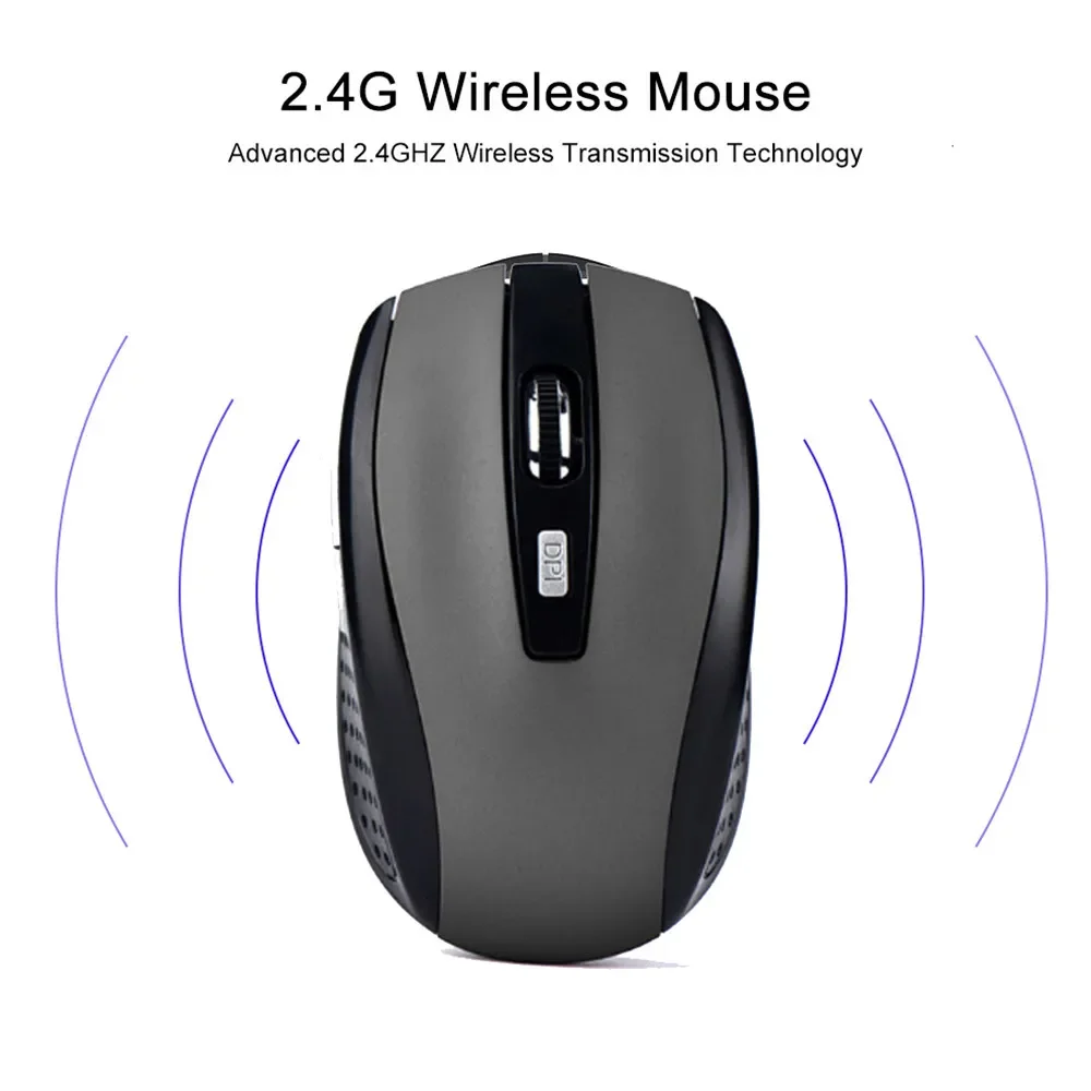 Wireless Mouse Ergonomics Mouse 2.4G Portable Mobile Optical Office Mouse Adjustable DPI Levels for Notebook PC Laptop MacBook image 2