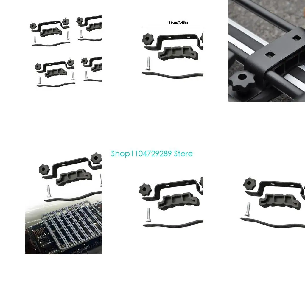 D8KE Vehicle Cargo Rack Mounting Hardware with Roof Rack Bolt Parts and Hand Tighten Knobs for Repair and Service