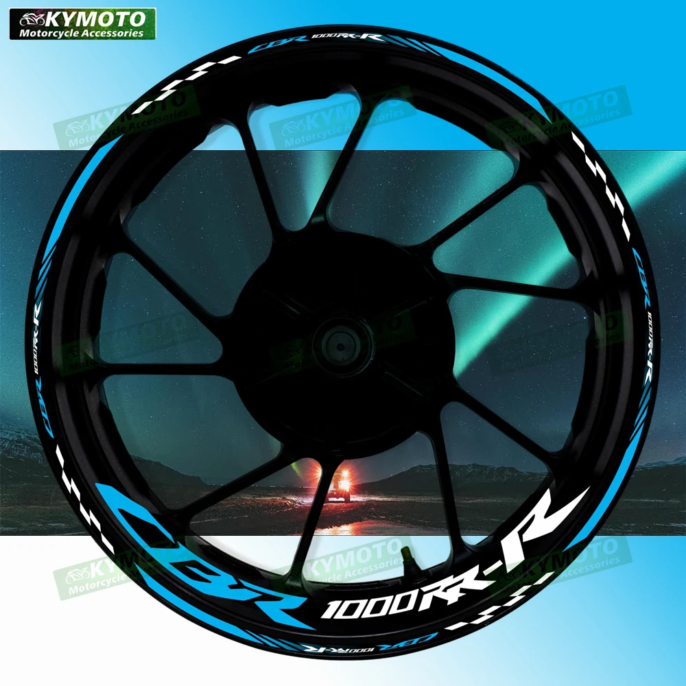 

For Honda CBR1000RR-R CBR 1000RR-R reflective motorcycle wheel 17 inch sticker racing fairing hub decal rim stripe tape