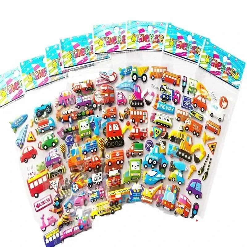 40 Mixed Packs Kids Stickers Puffy Bulk Stickers for Girl Boy Birthday Gift Scrapbooking Animals Cartoon