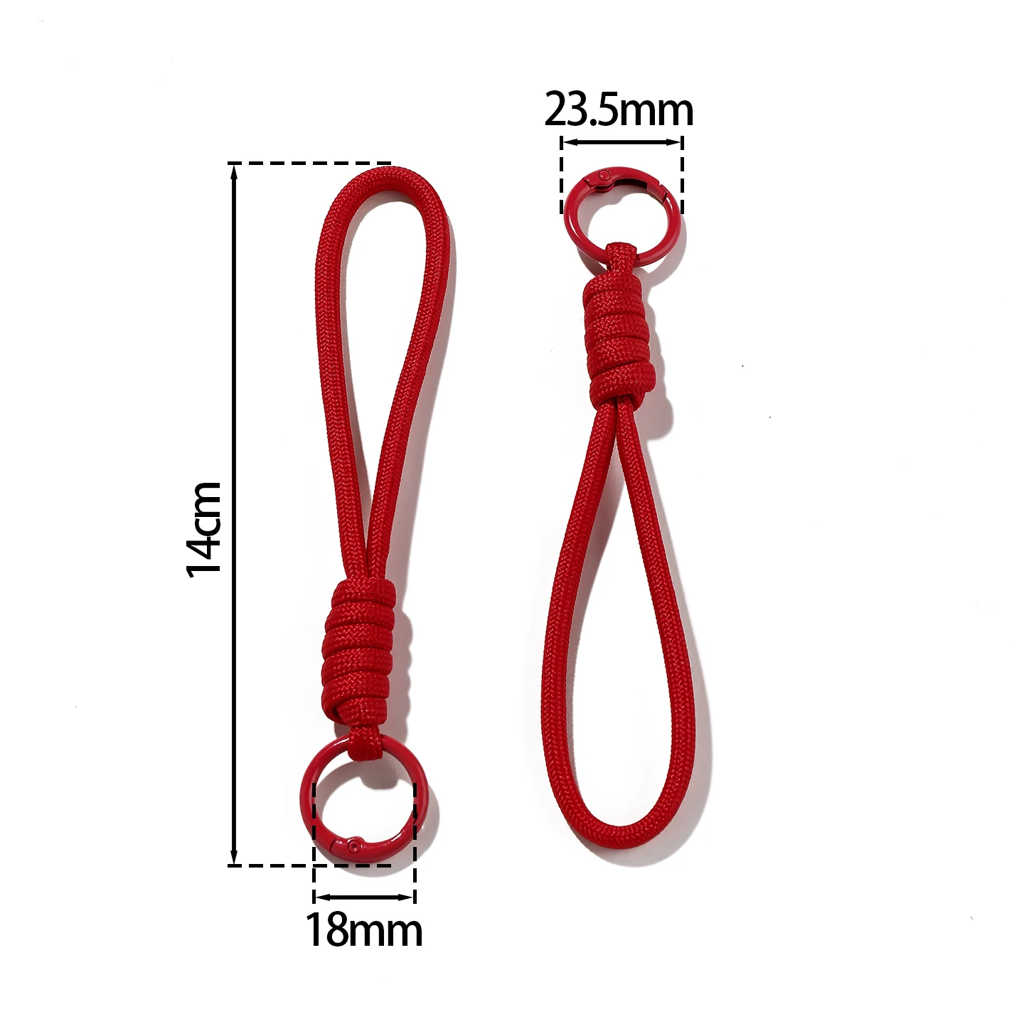 1pc Colorful Braided Keychain Mobile Phone Lanyard Anti Lost Knot Rope Strap Key Ring Men Women Car Key Holder Accessories