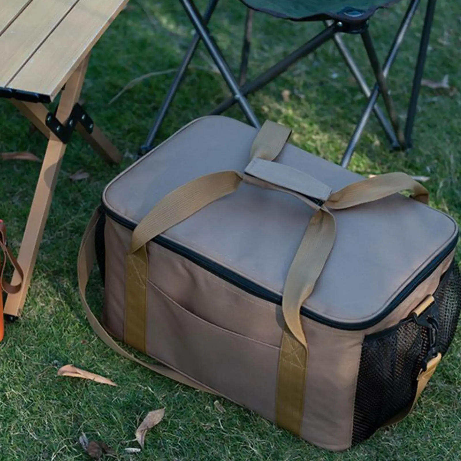 

Camping Organizer Bag Hiking Stove Protective Tote 23L Spill Resistant Cookware Carrying Storage Bag For Apartment Outdoors