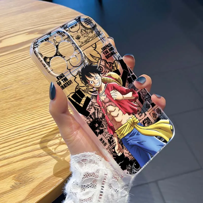 

Monkey D. Luffy Anime Cool For Apple iPhone 17 16e 16 15 14 13 12 11 Pro Max Plus Mini TPU Soft Transparent Phone Case