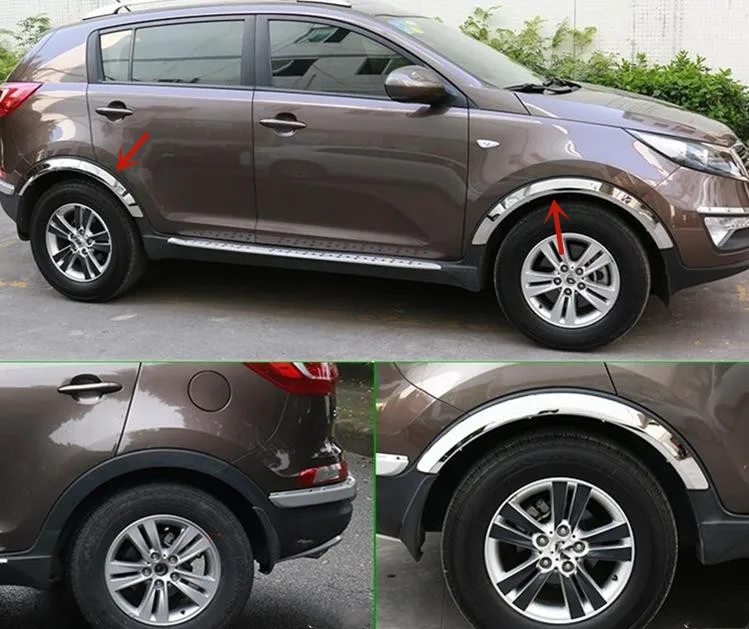 

Для Kia Sportage R 2011-2019 высококачественное колесо из нержавеющей стали для бровей, декоративная полоса, защита от царапин, автомобильные аксессуары