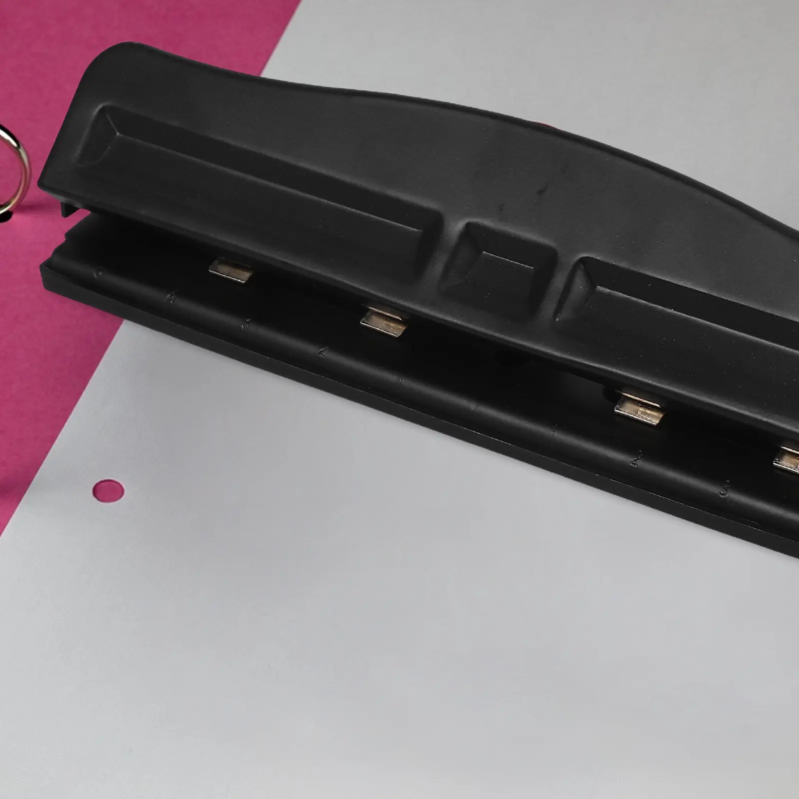 

Black 4-Hole Paper Punch Puncher Perfect for Scrapbooks Cards Decorations Paper Crafts Planner Inserts A4 Letter Size Office