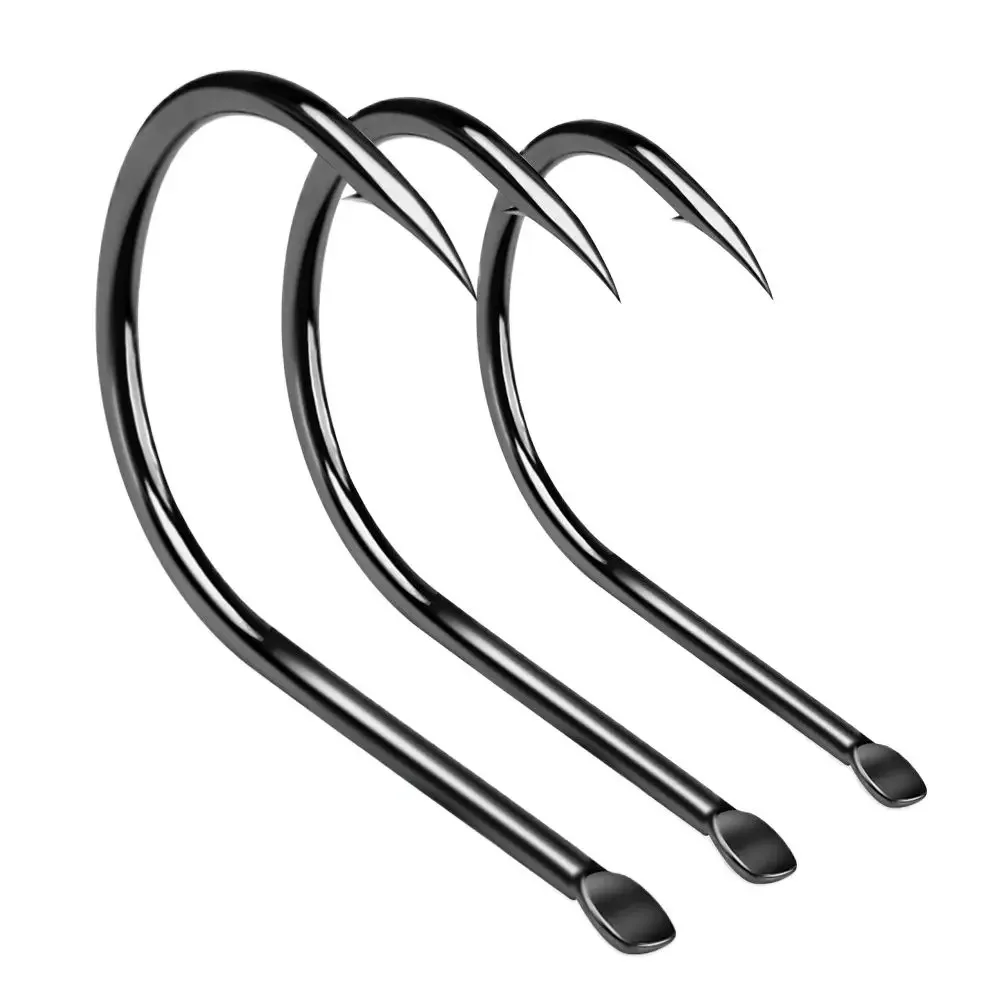 

Barbed Fishhooks 3#-15# High Carbon Steel Flat Carp Fishing Hook Single Jigging Hooks Accessories Tackle 200pcs Soft Lures Hooks