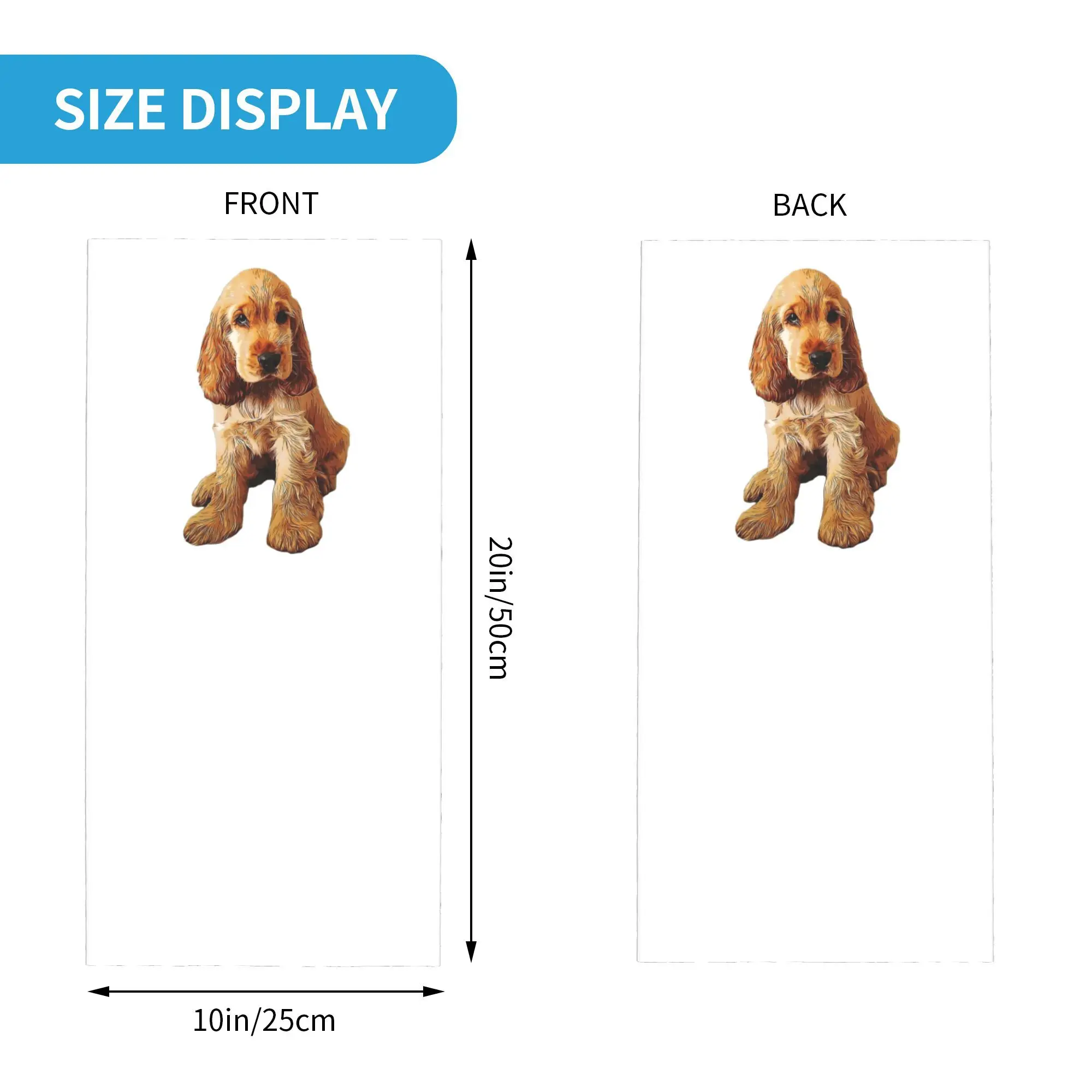 الذهب كوكر الذليل جرو الكلب باندانا الرقبة الجراب مطبوعة الوجه وشاح دافئ أغطية الرأس الجري للرجال النساء الكبار يندبروف