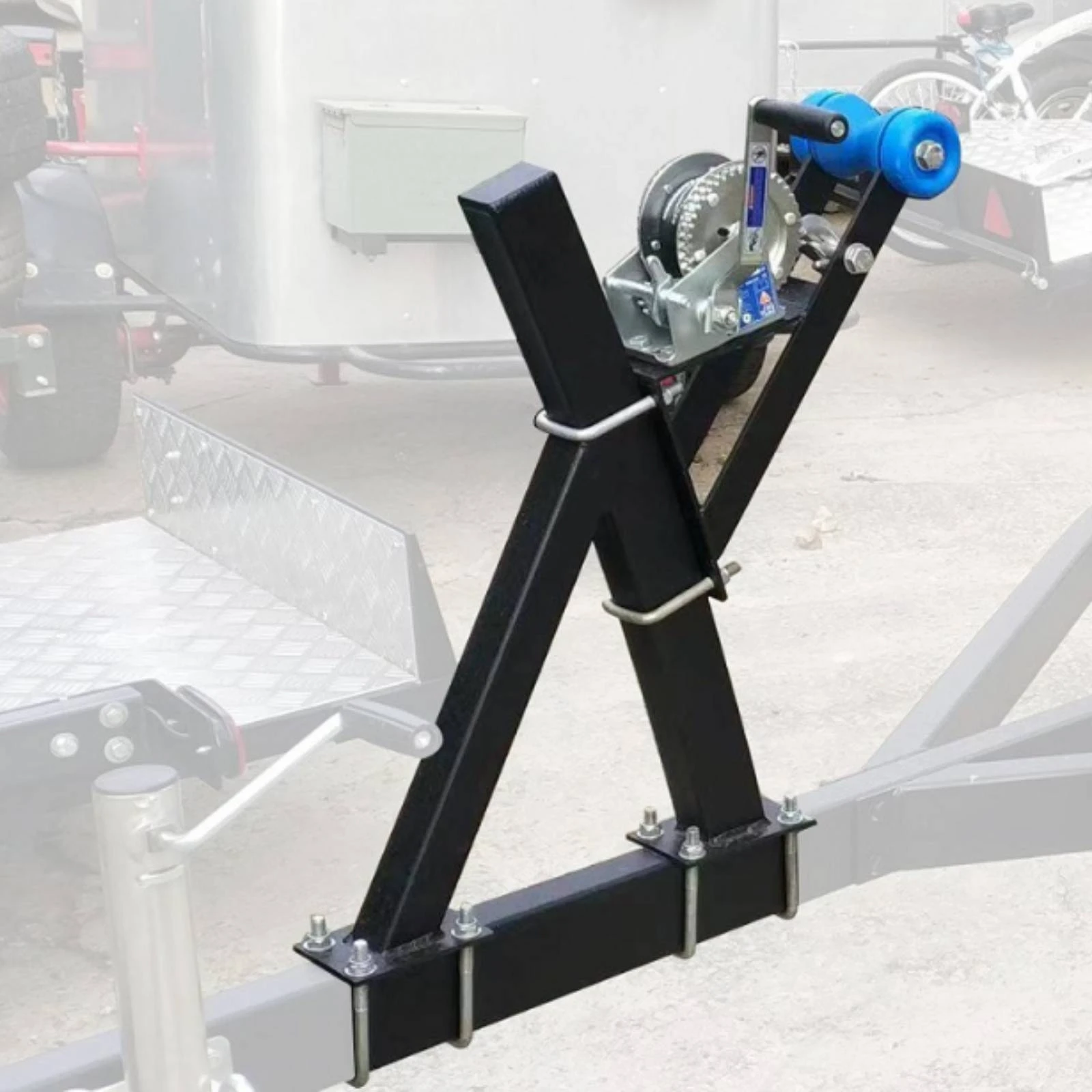 3 Pieces Boat Hauling Roller Assembly Blue and Black Boat Hauling Roller Kit Marine Hardware Reduces Friction Universal Fit view 4