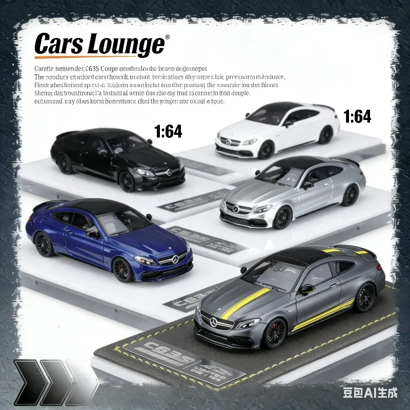 

Cars Lounge 1:64 C63S Coupe Plastic Model Car, Boys' Holiday Gift Toy, Adult Collection Decoration Item.