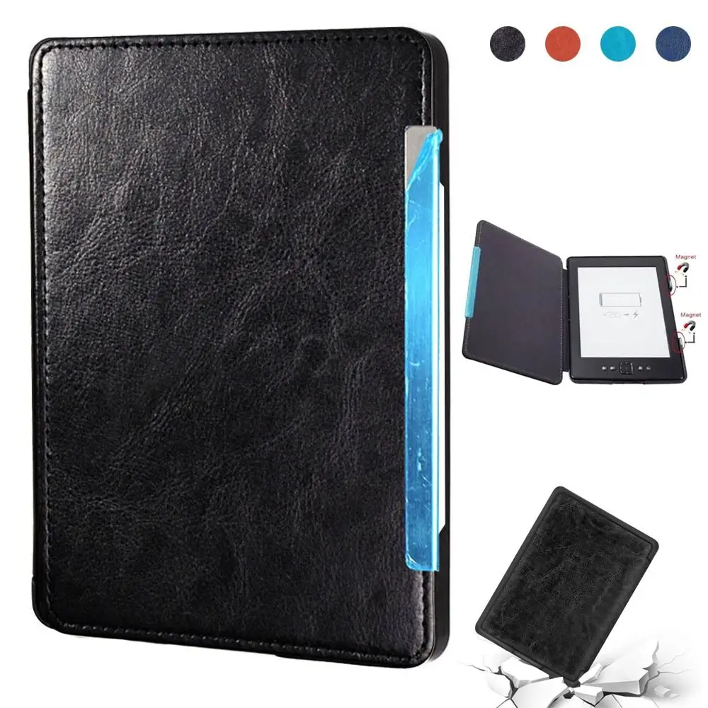 PU Leather Protective Case Anti Scratch Shockproof Flip Shell Magnetic Closure for Kindle 5/4th Gen (Model:D01100) 2011