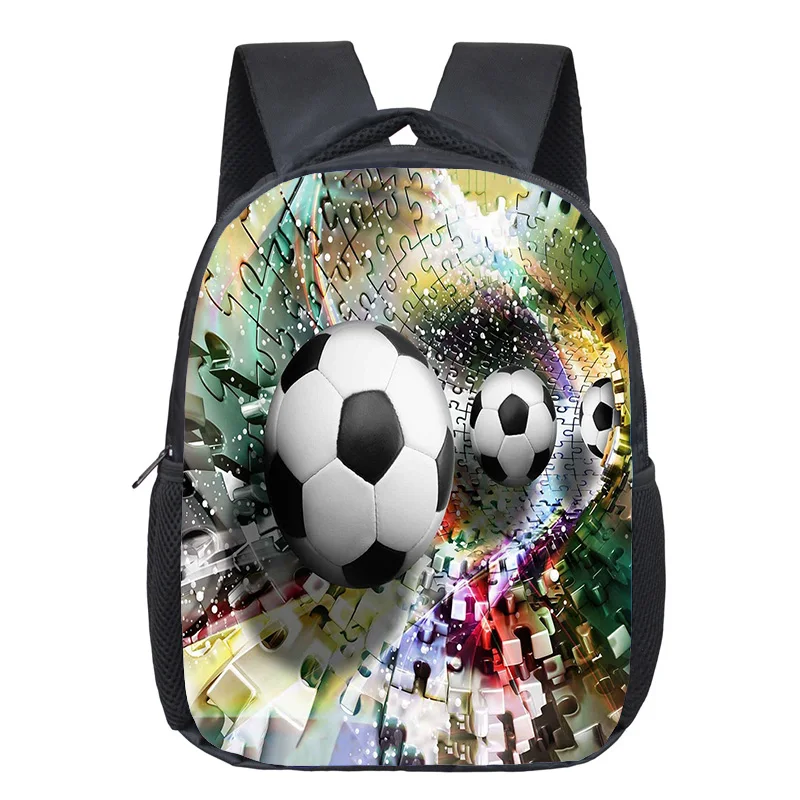 

Football Pattern Backpack Boys Girls Casual Game Schoolbag Soccer DIY Fashion Student Backpacks Kindergarten School Knapsack