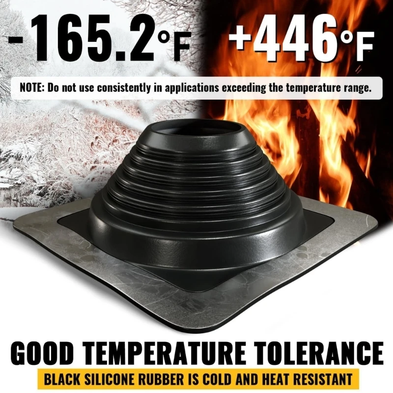 Flexible Silicone Roof Vent Boot with Excellent Weather Resistance & Leak Proof Design Suitable for Various Roof Types