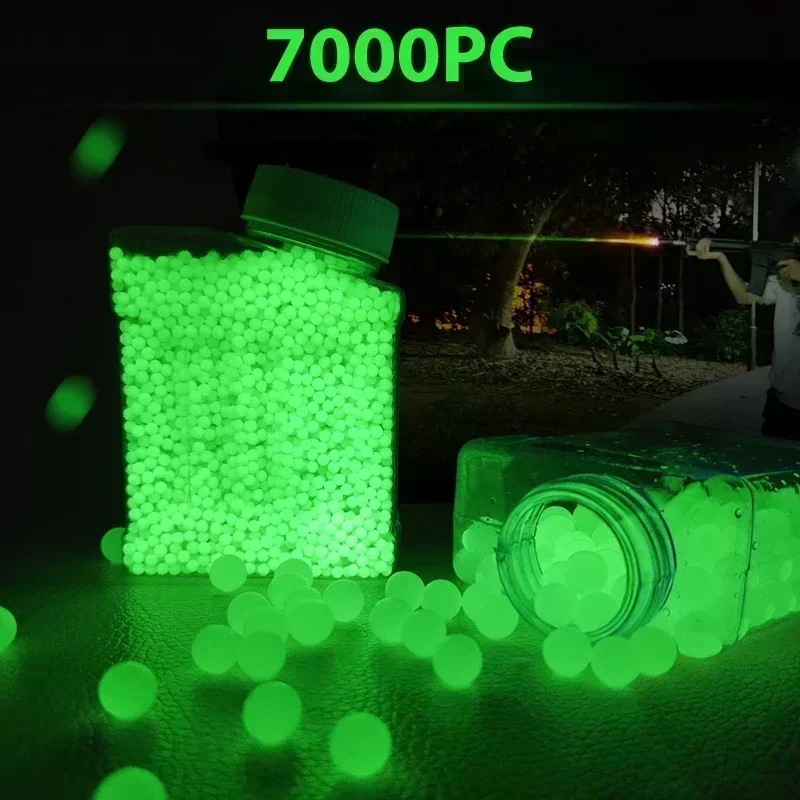 7000 قطعة آذان المياه noctilucent ماجيك كريستال التربة الطين ألعاب أطفال للأطفال الزهور تزايد المياه هيدروجيل جميع ديكور المنزل