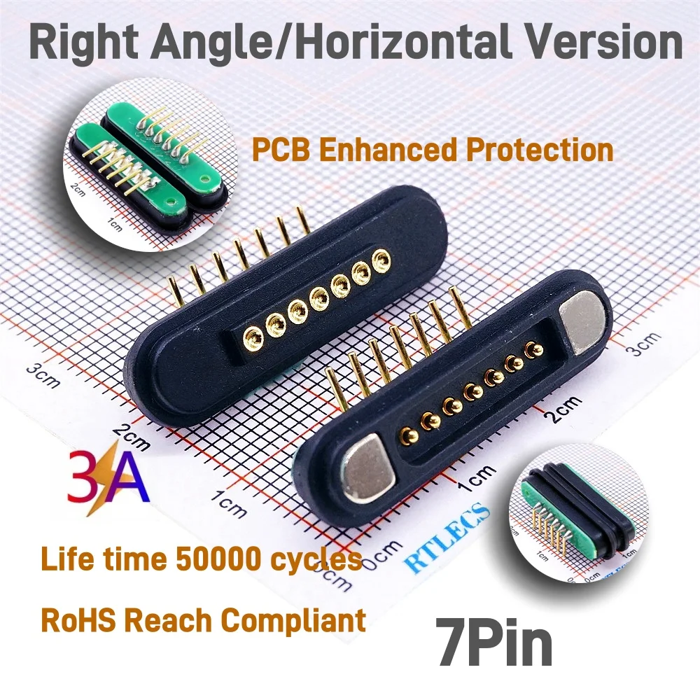 1-10 par 3A Wodoodporne magnetyczne złącze Pogo Pin 2 3 4 5 6 7 8 9 11P Pogopin Męskie żeńskie 2.2 MM Sprężynowe gniazdo zasilania DC