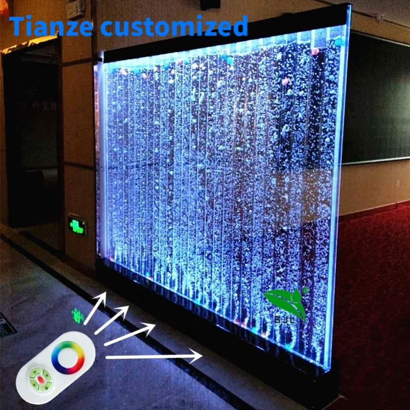 (customized)new design music speaker LED color changing acrylic water bubble wall