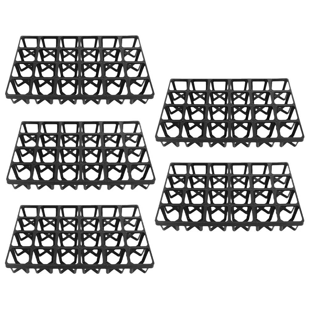

5Pcs Nursery Pot Brackets 24-Hole Plastic Germination Trays for Plant Growing Starter Propagation Sprouting Racks Garden